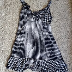 American Eagle Outfitters Black & White Gingham Mini Dress